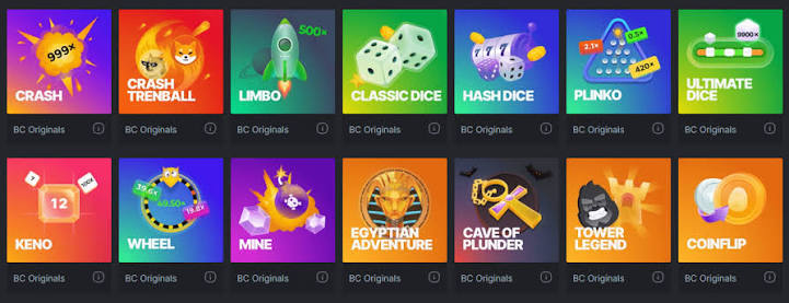 تجربة مثيرة في كازينو BC.Game